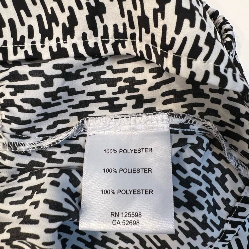 Ellen Tracy Womens Black/ White Top Size XS - Picture 5 of 6